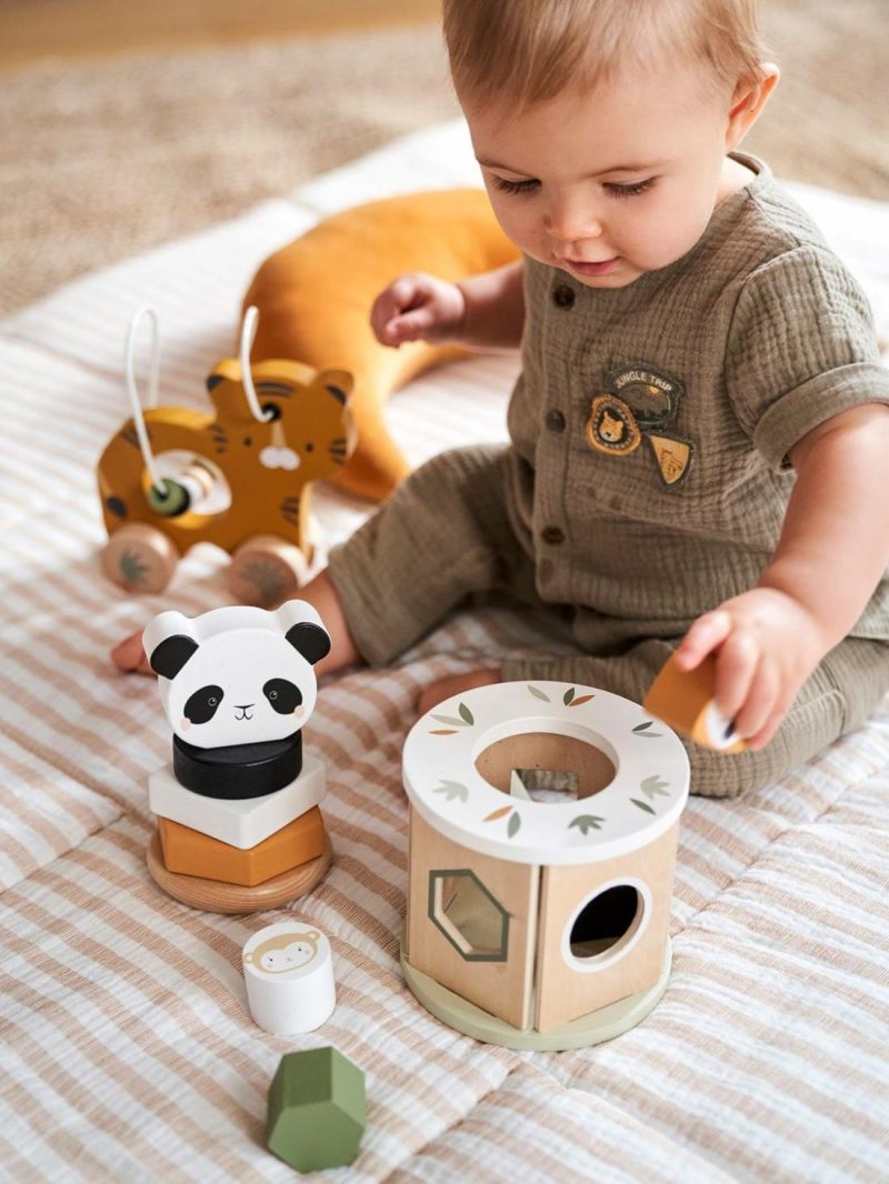 Tanzania Box Set With 3 Early Learning Toys In Fsc® Wood Baby & Pre-School Toys Brown Light Solid With Design