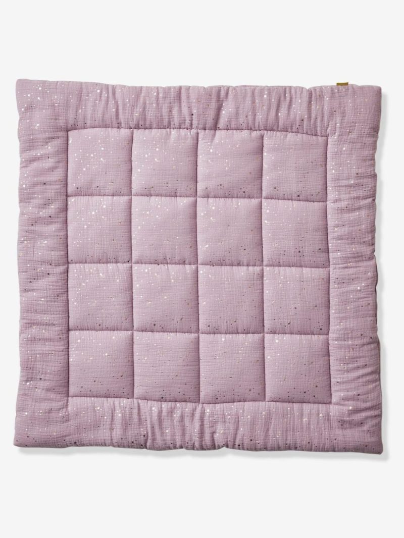 Throw In Organic* Cotton Gauze, Comets Baby Bedding Light Pink/Print