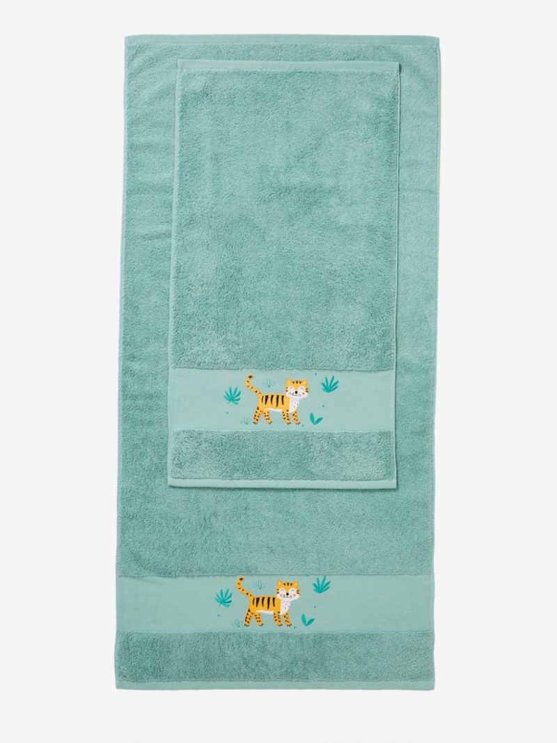 Tiger Bath Towel Bath Towels Green