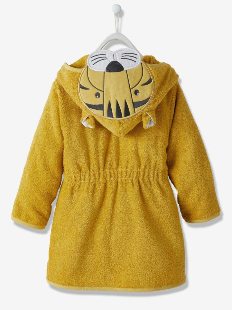 Tiger Bathrobe For Children Bath Towels Yellow/Print