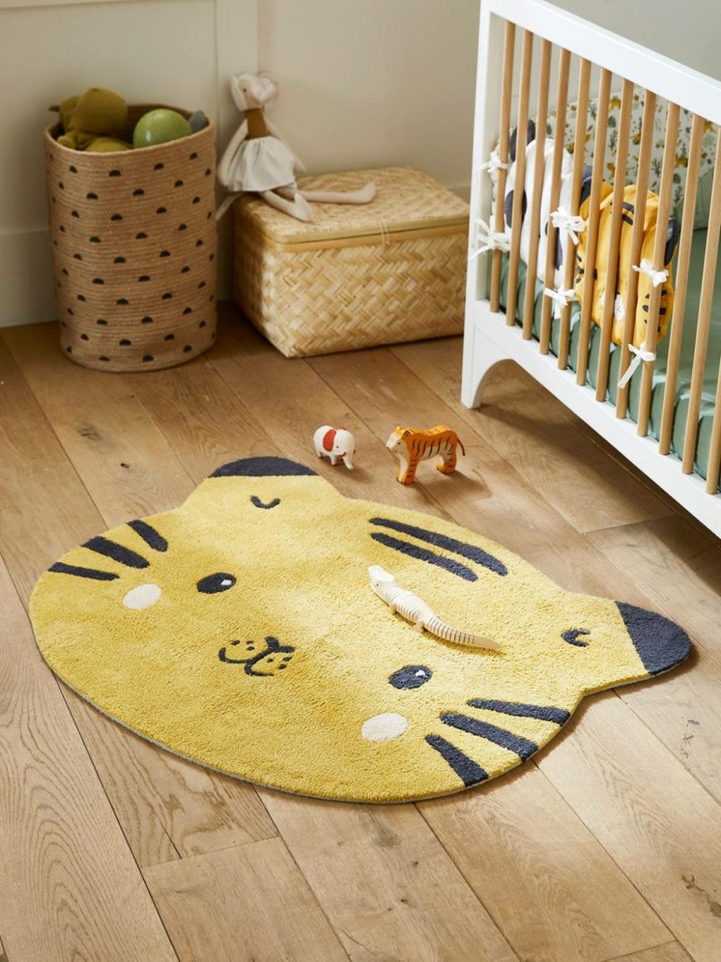 Tiger Rug, Hanoi Theme Bedding & Decor Yellow/Print