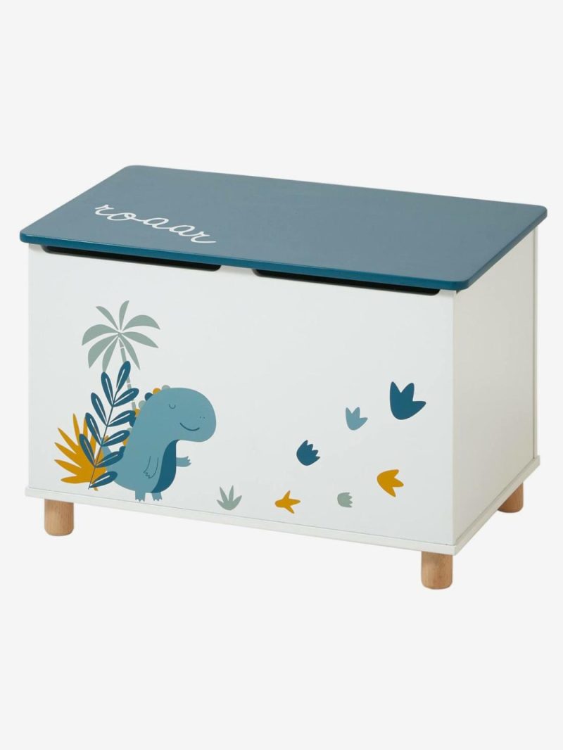 Toy Chest, Dinosaur Bedroom Furniture & Storage Printed White