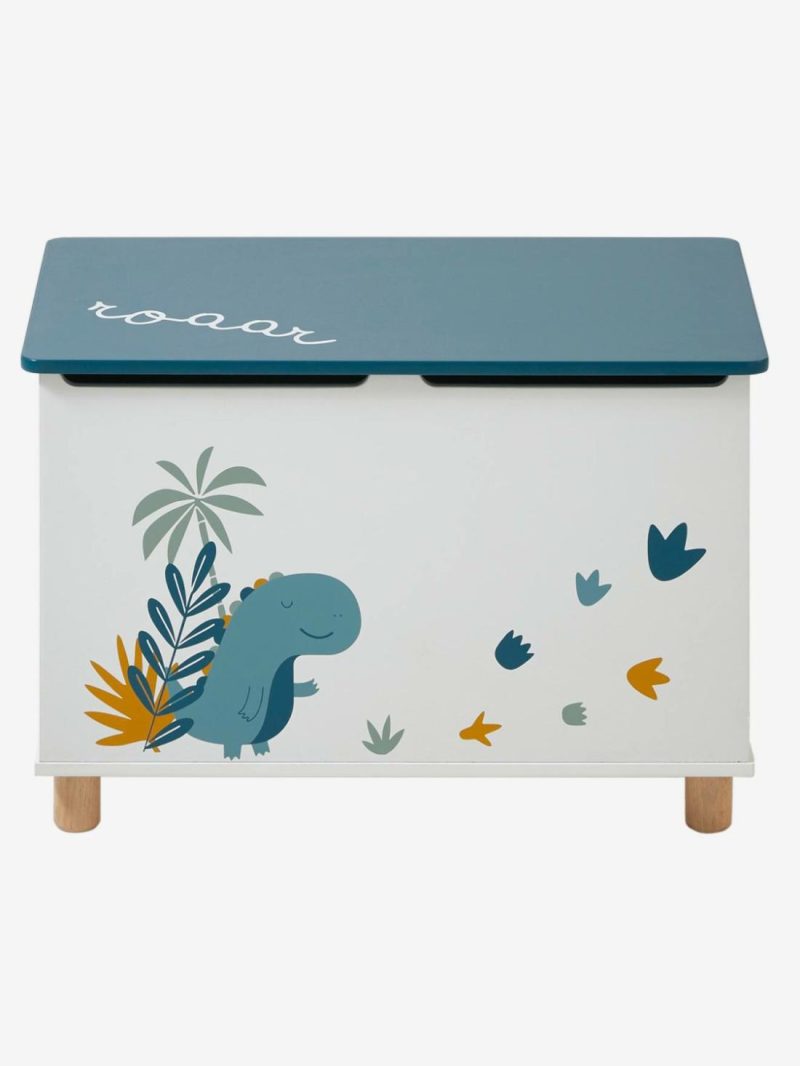 Toy Chest, Dinosaur Bedroom Furniture & Storage Printed White