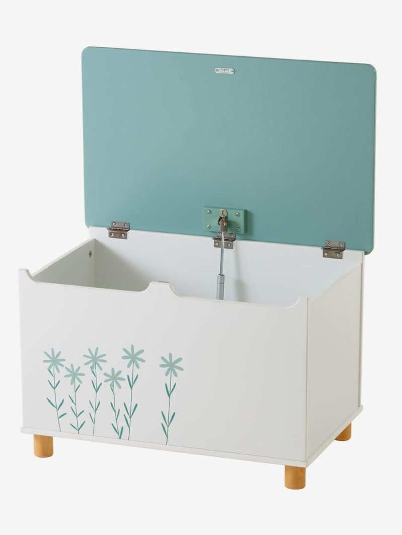 Toy Chest, Flowers Bedroom Furniture & Storage Sage Green