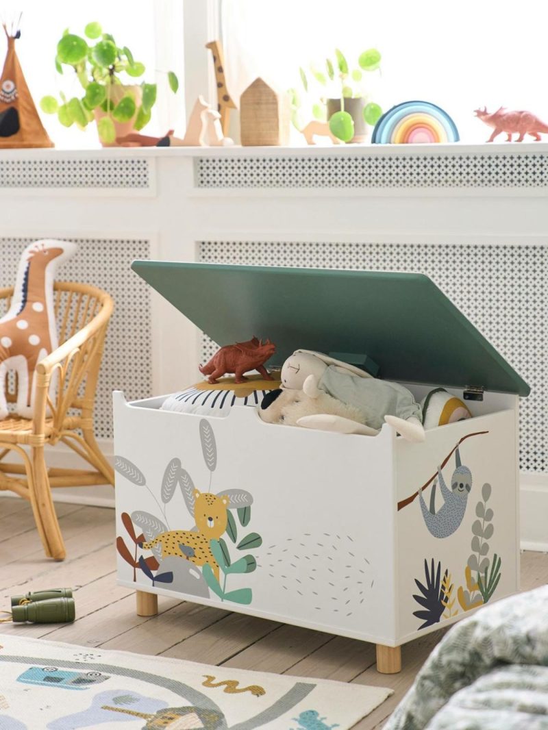 Toy Chest, Jungle Bedroom Furniture & Storage White