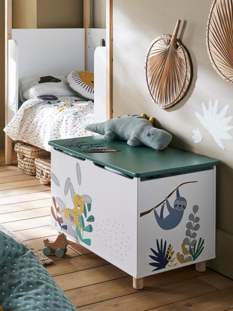 Toy Chest, Jungle Bedroom Furniture & Storage White