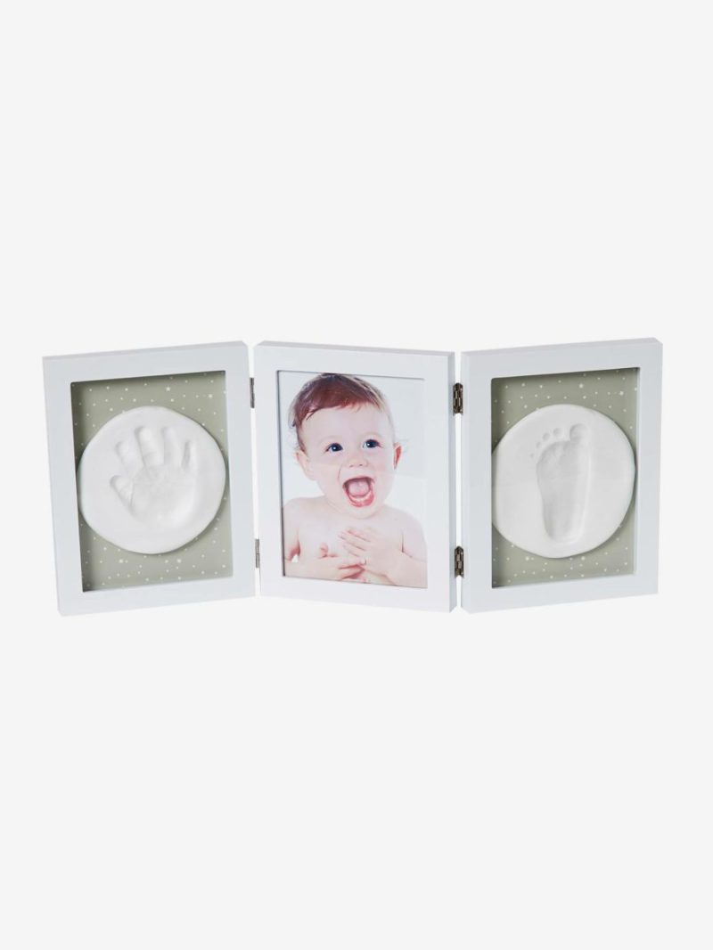 Triptych Frame For Baby’s Hand Or Foot Mould Bedding & Decor White