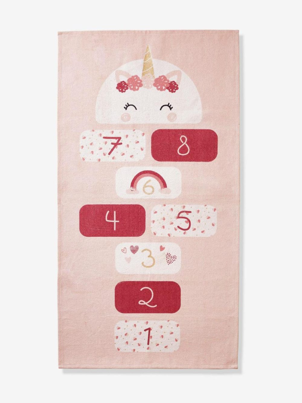 Unicorn Hopscotch Rug Bedding & Decor Pink Light Solid With Design