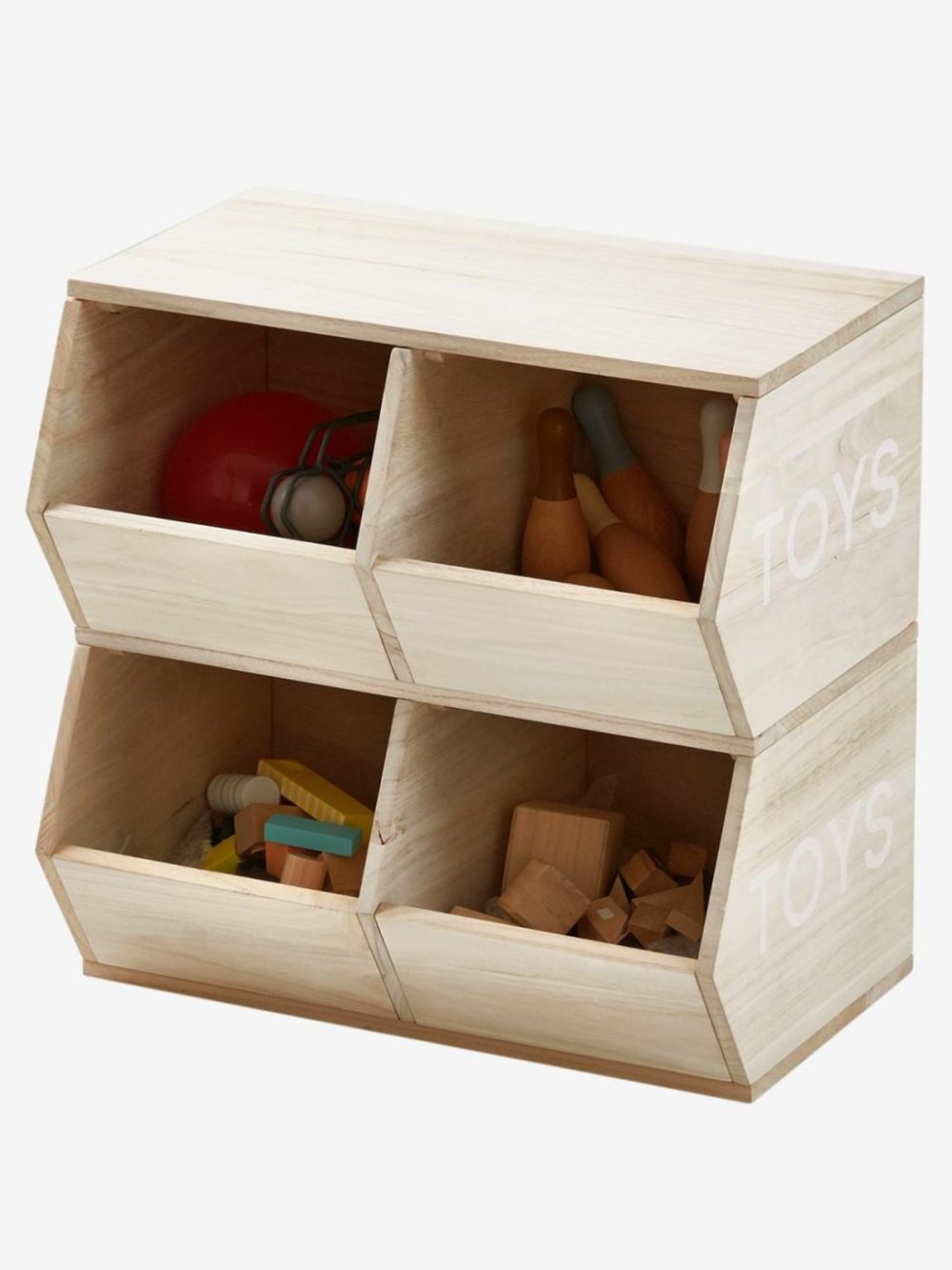 Unit With 4 Compartments, Toys Wood