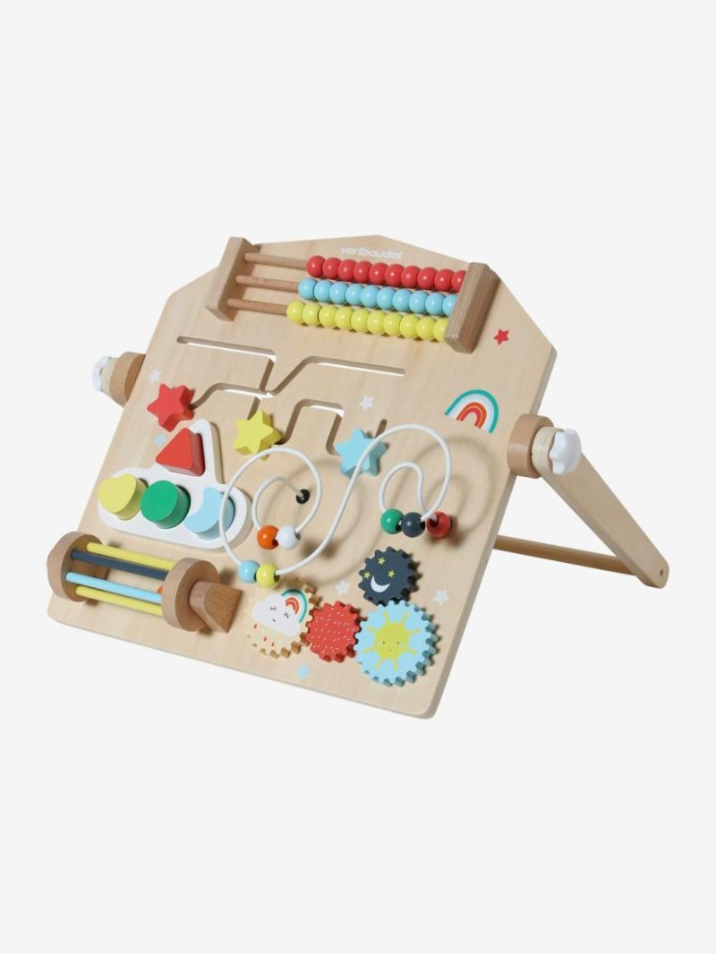 Vertical Activity Board In Fsc® Wood Baby & Pre-School Toys Beige Light Solid With Design