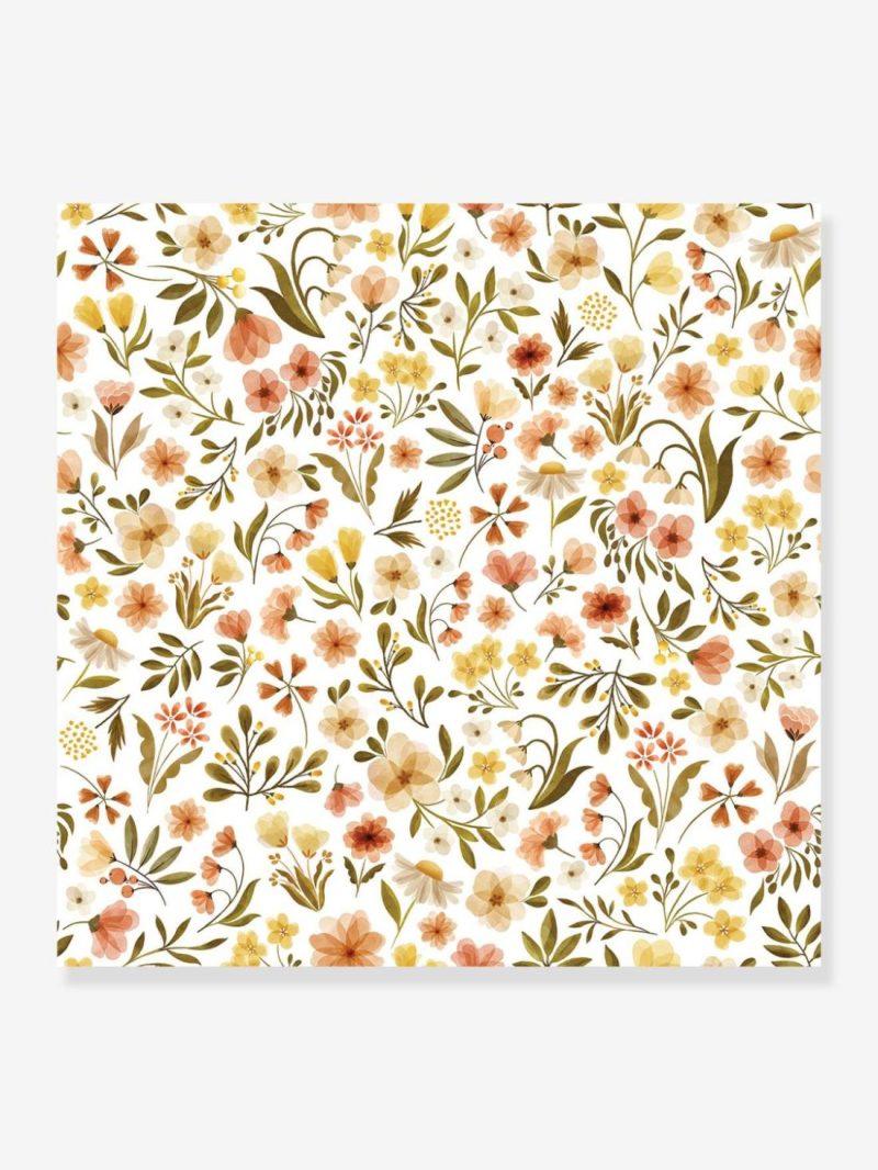 Vintage Flowers Wallpaper, Felidae By Lilipinso Bedding & Decor Nude Pink