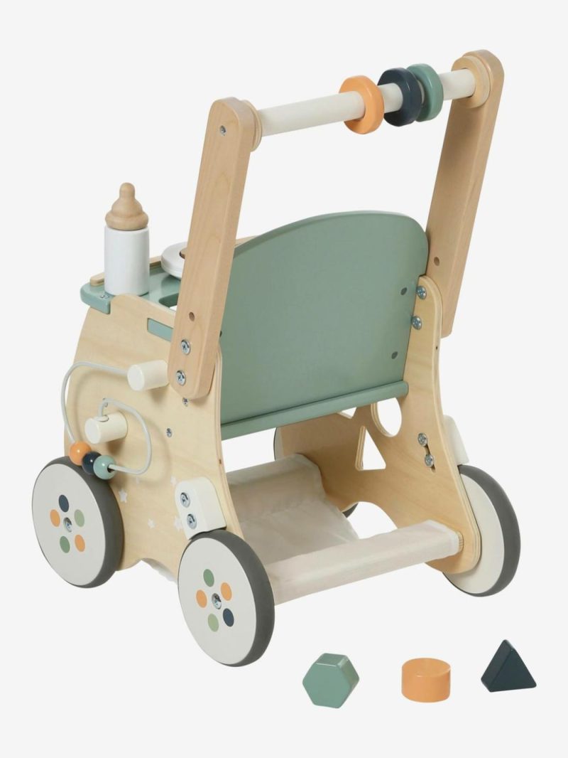 Walker With Seat For Doll, In Fsc® Wood Baby & Pre-School Toys Green