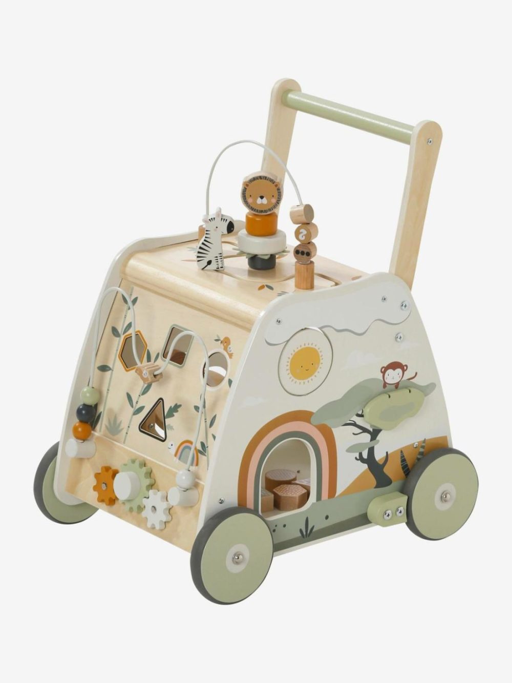 Walker With Several Activities In Fsc® Wood, Tanzania Baby & Pre-School Toys Green