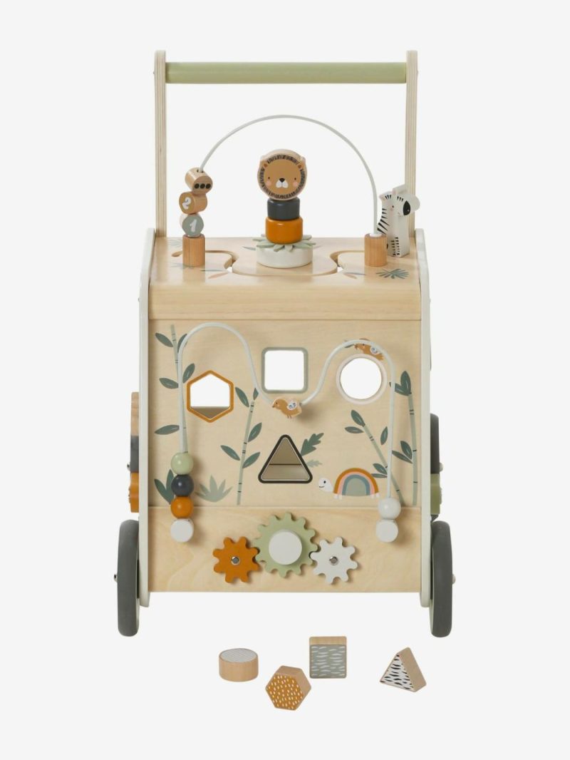 Walker With Several Activities In Fsc® Wood, Tanzania Baby & Pre-School Toys Green