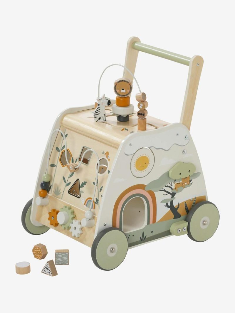 Walker With Several Activities In Fsc® Wood, Tanzania Baby & Pre-School Toys Green