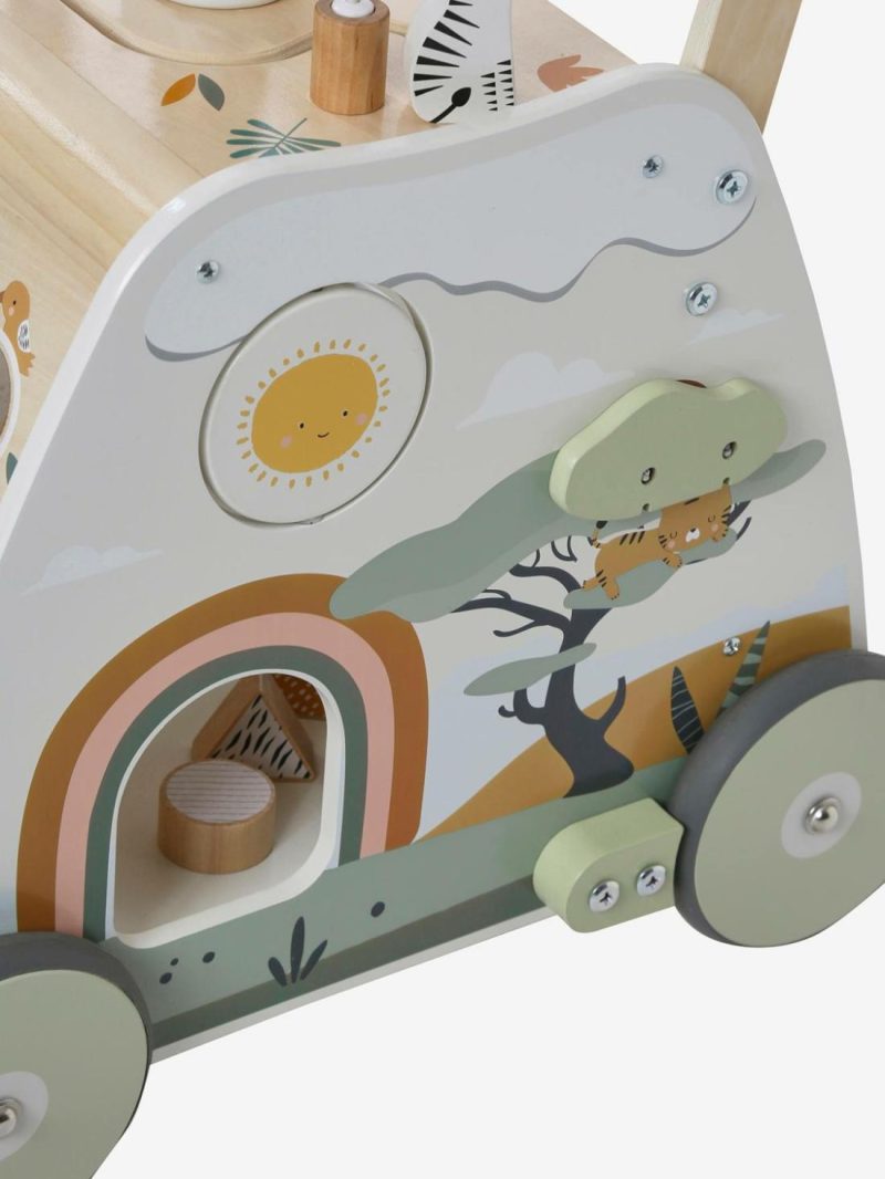 Walker With Several Activities In Fsc® Wood, Tanzania Baby & Pre-School Toys Green