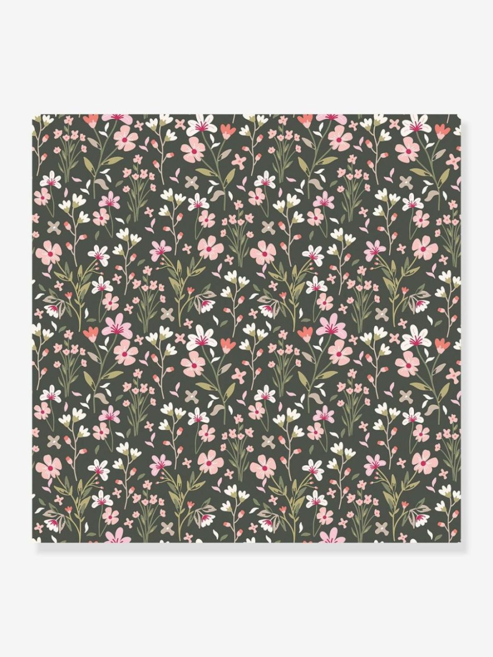 Wallpaper, Summer Garden Pattern, Magenta By Lilipinso Bedding & Decor Sage Green