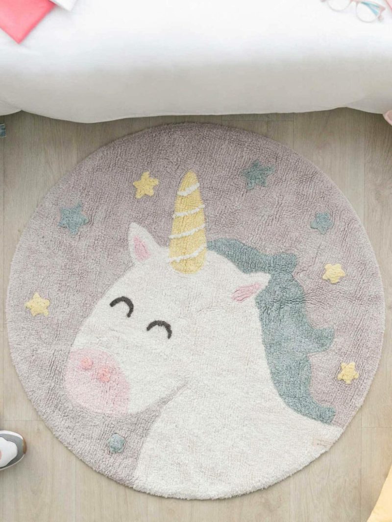 Washable Cotton Rug, Believe In Yourself Unicorn By Lorena Canals Bedding & Decor Grey