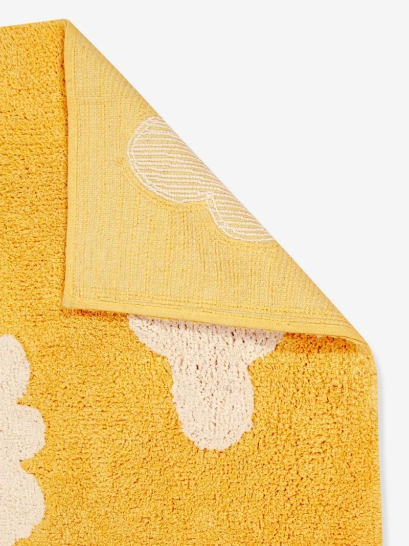 Washable Cotton Rug, Cloud Bedding & Decor Mustard