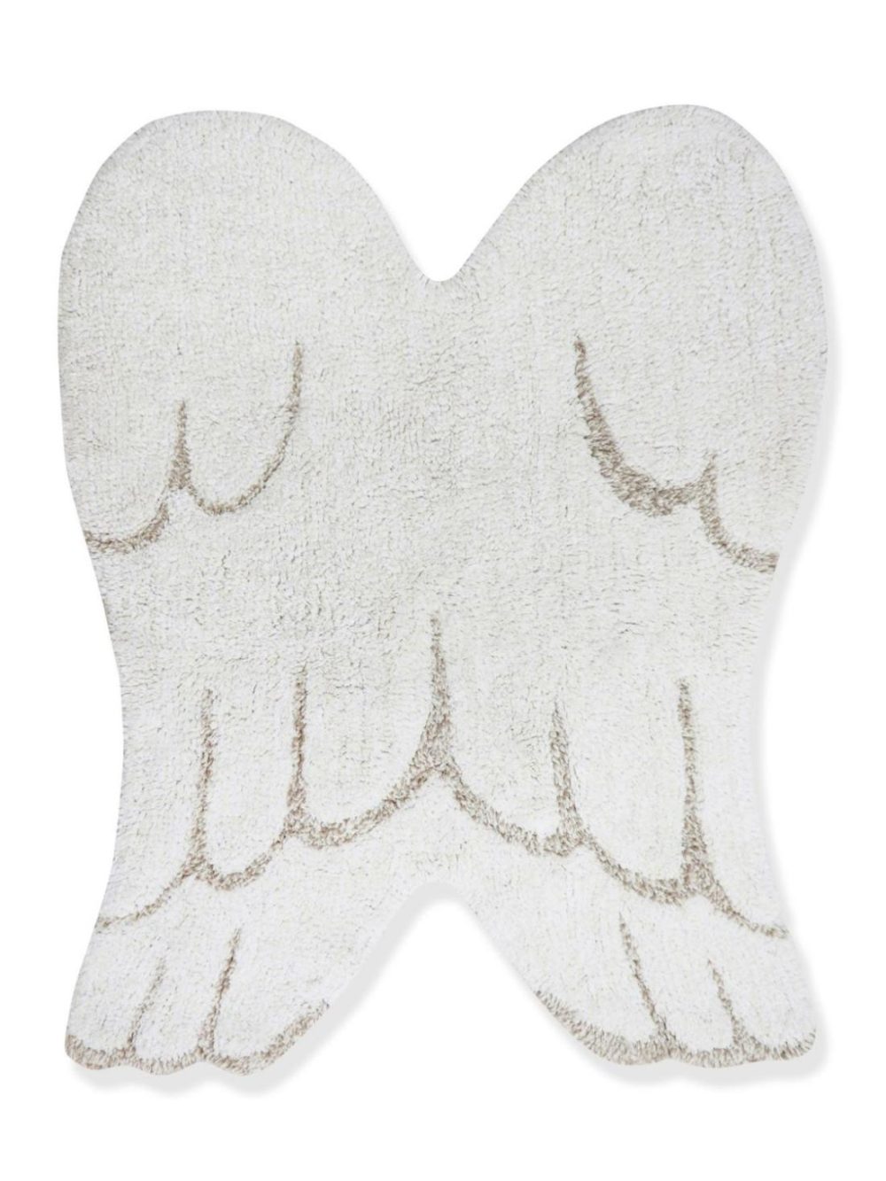 Washable Cotton Rug, Mini Angel Wings Bedding & Decor White