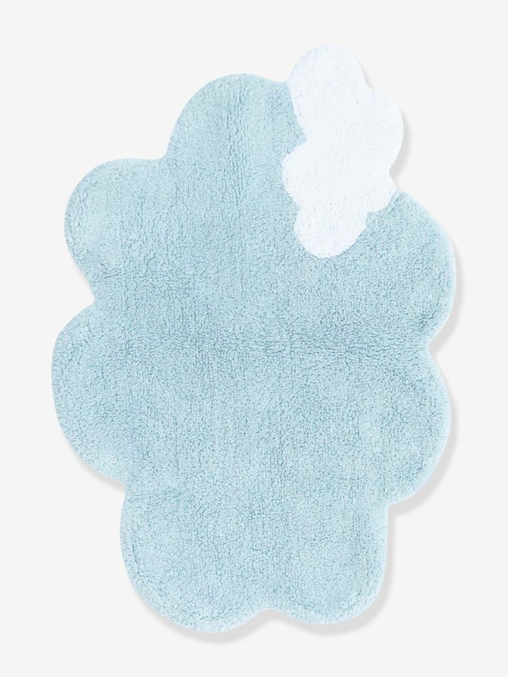 Washable Cotton Rug, Mini Cushion Cloud Bedding & Decor Sky Blue