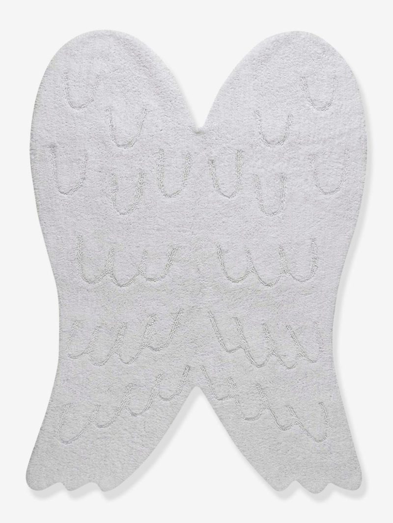 Washable Cotton Rug, Wings Silhouette By Lorena Canals Bedding & Decor White