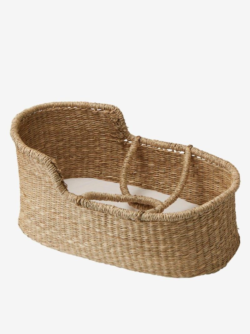 Wicker Carrycot For Baby Doll Dolls & Soft Dolls White