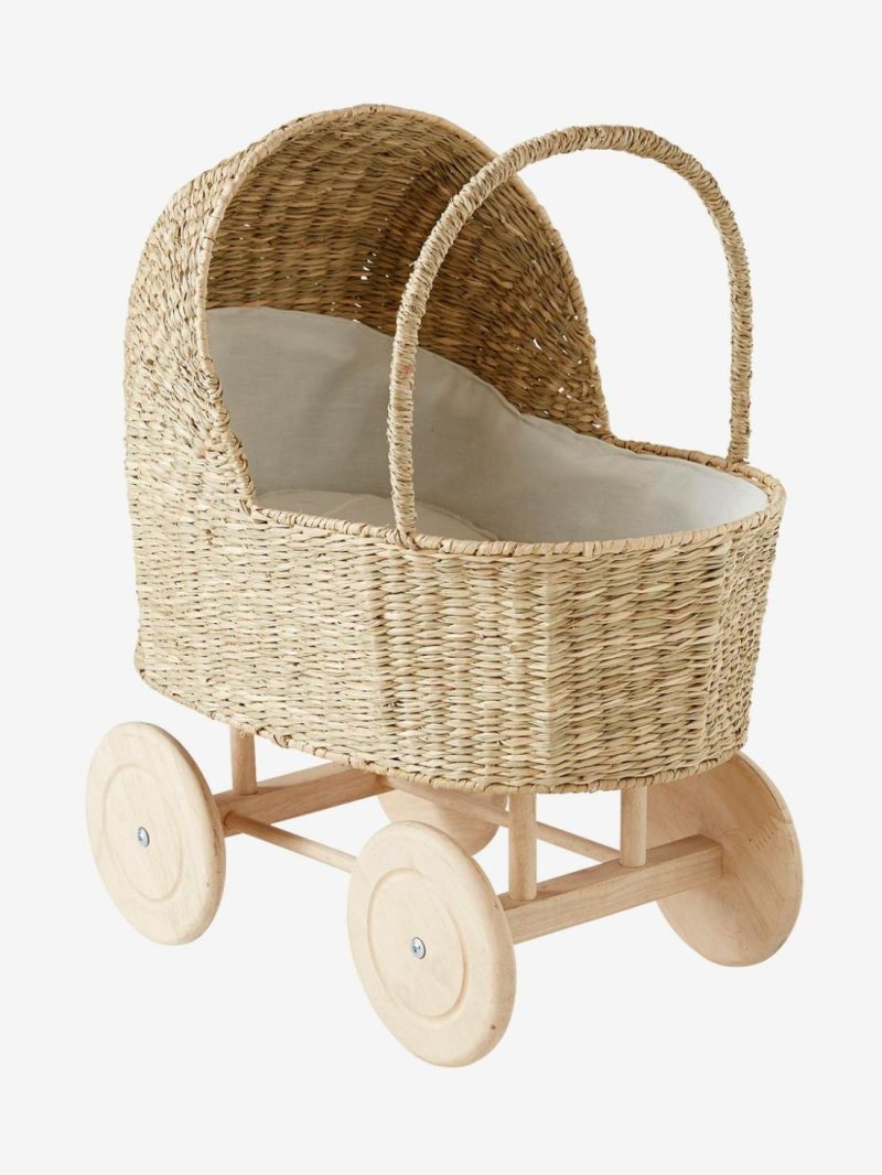 Wicker Pram For Dolls Dolls & Soft Dolls White