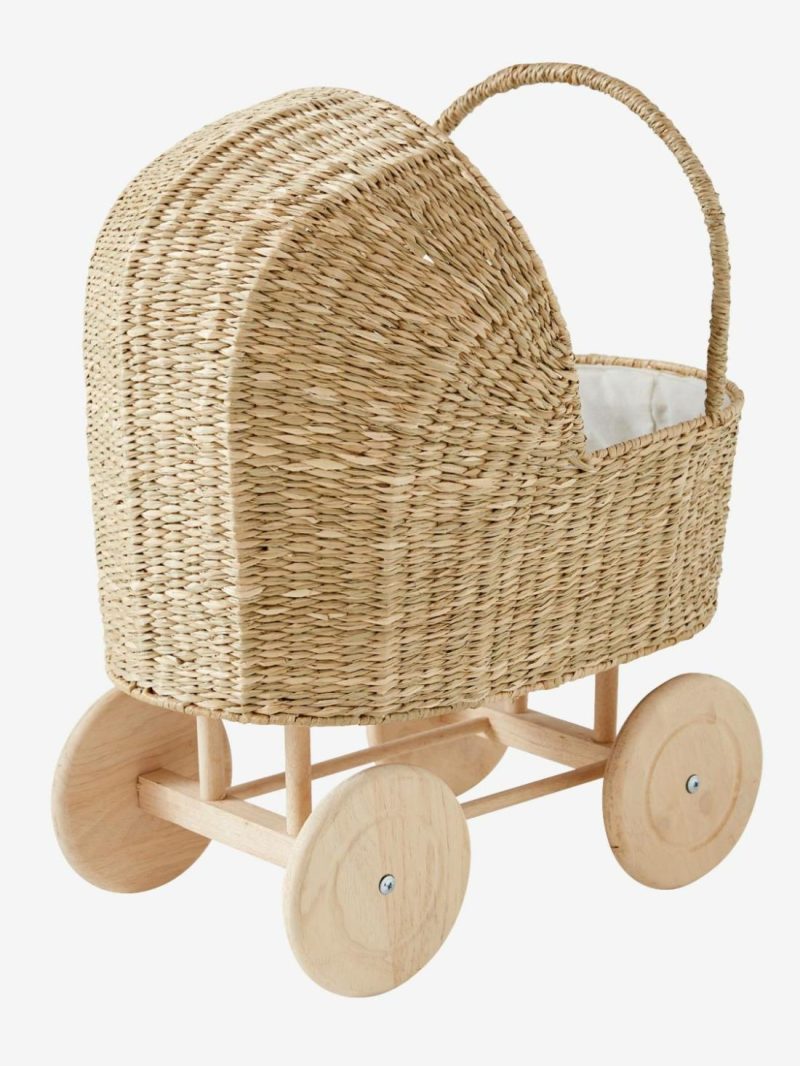 Wicker Pram For Dolls Dolls & Soft Dolls White