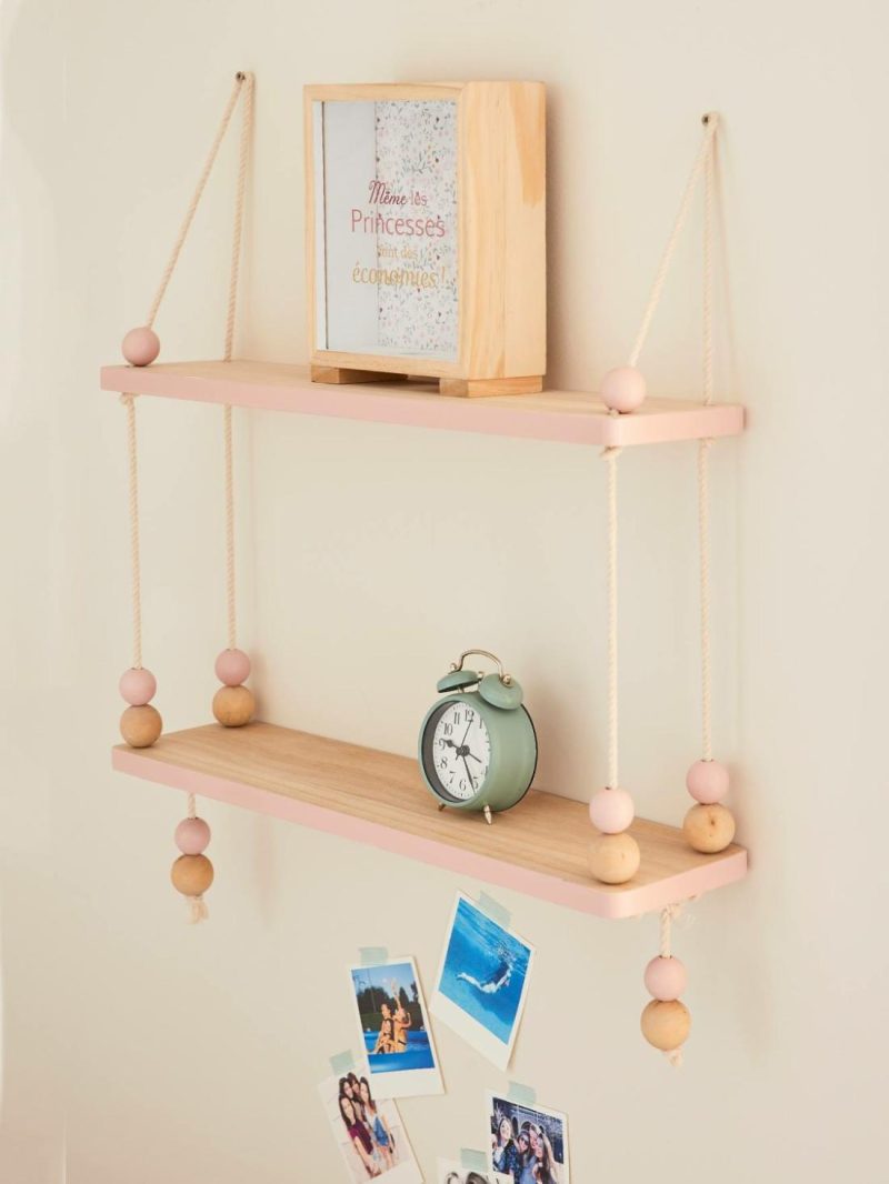 Wood & Rope Swing-Shelf Bedroom Furniture & Storage Wood