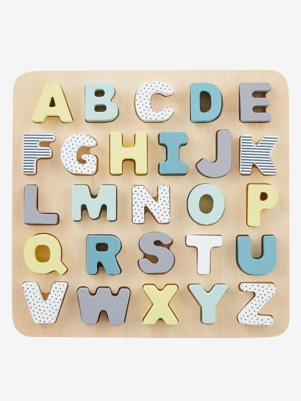 Wooden Alphabet Puzzle Board Educational Games Multi