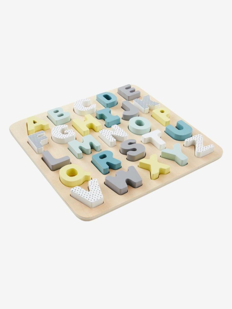 Wooden Alphabet Puzzle Board Educational Games Multi