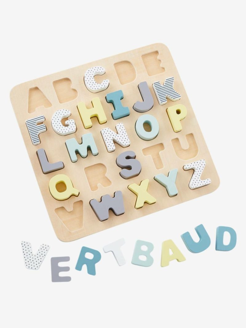 Wooden Alphabet Puzzle Board Educational Games Multi