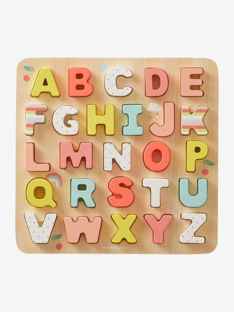 Wooden Alphabet Puzzle Board Educational Games Multi