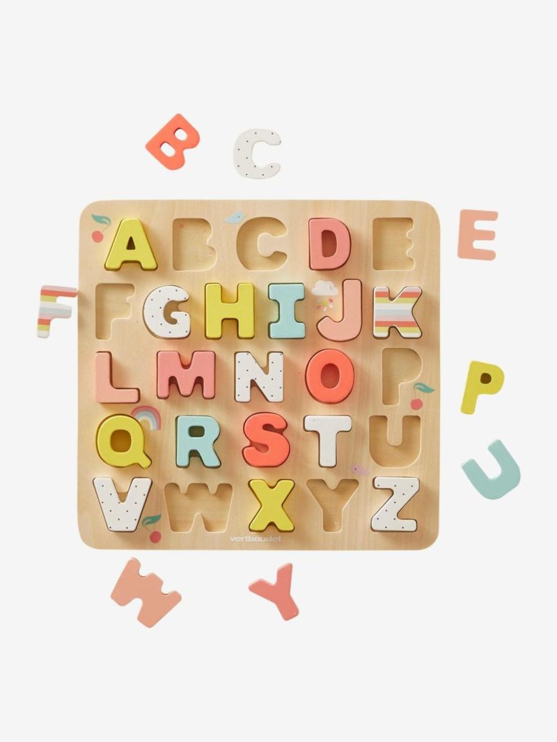 Wooden Alphabet Puzzle Board Educational Games Multi