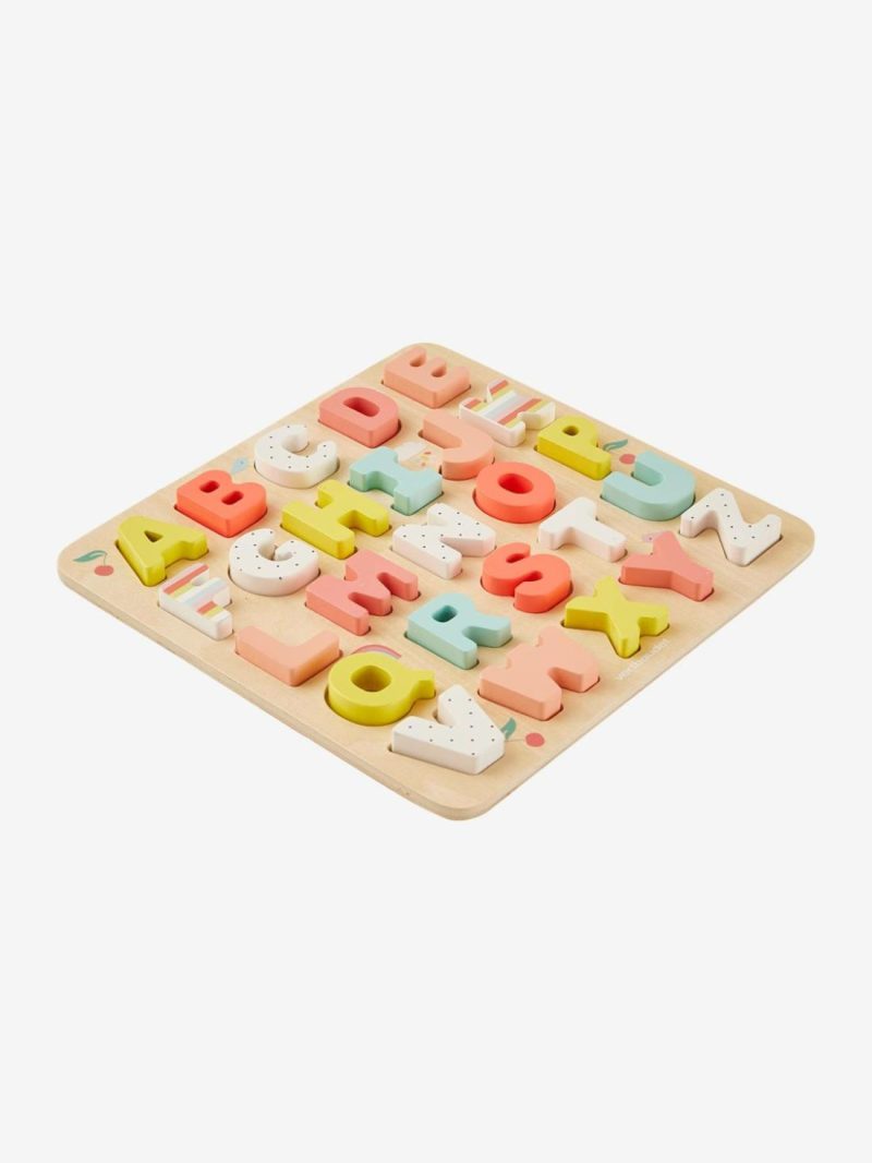 Wooden Alphabet Puzzle Board Educational Games Multi