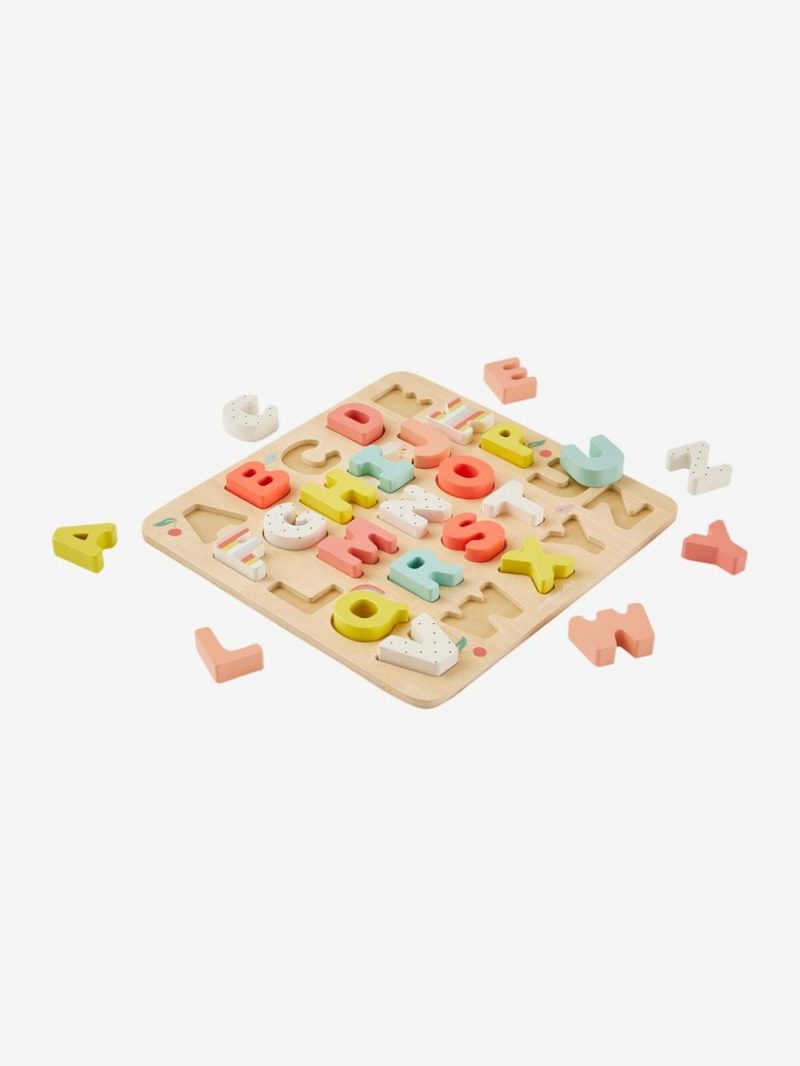 Wooden Alphabet Puzzle Board Educational Games Multi