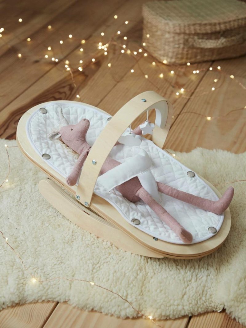 Wooden Baby Bouncer For Dolls Dolls & Soft Dolls Wood/White