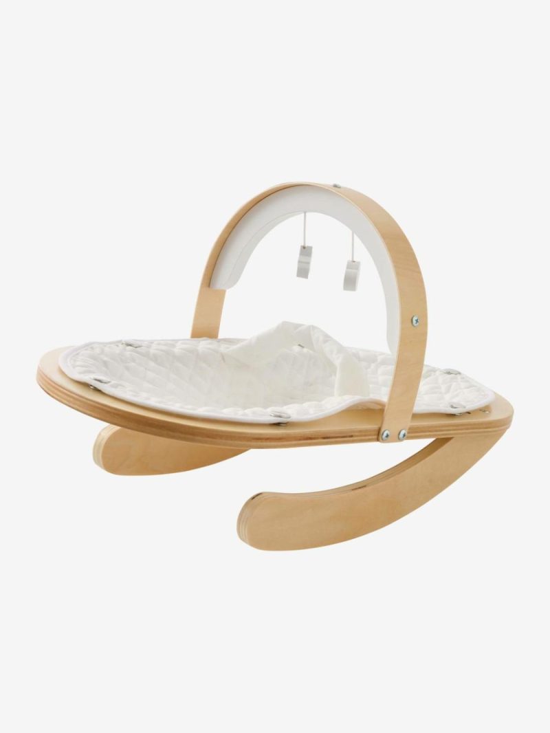 Wooden Baby Bouncer For Dolls Dolls & Soft Dolls Wood/White