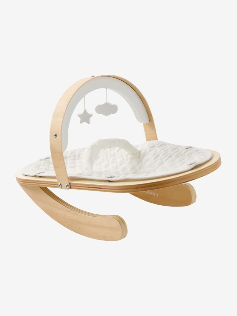 Wooden Baby Bouncer For Dolls Dolls & Soft Dolls Wood/White