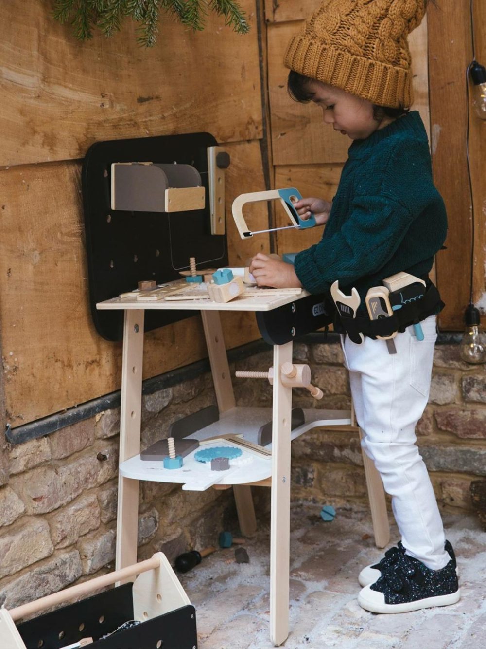 Wooden Diy Workbench Role Play Toys