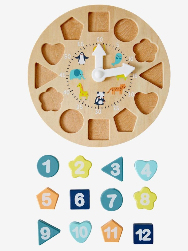 Wooden Educational Clock Educational Games Wood/Multi