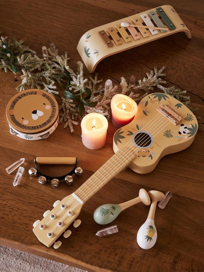 Wooden Guitar Baby & Pre-School Toys Beige