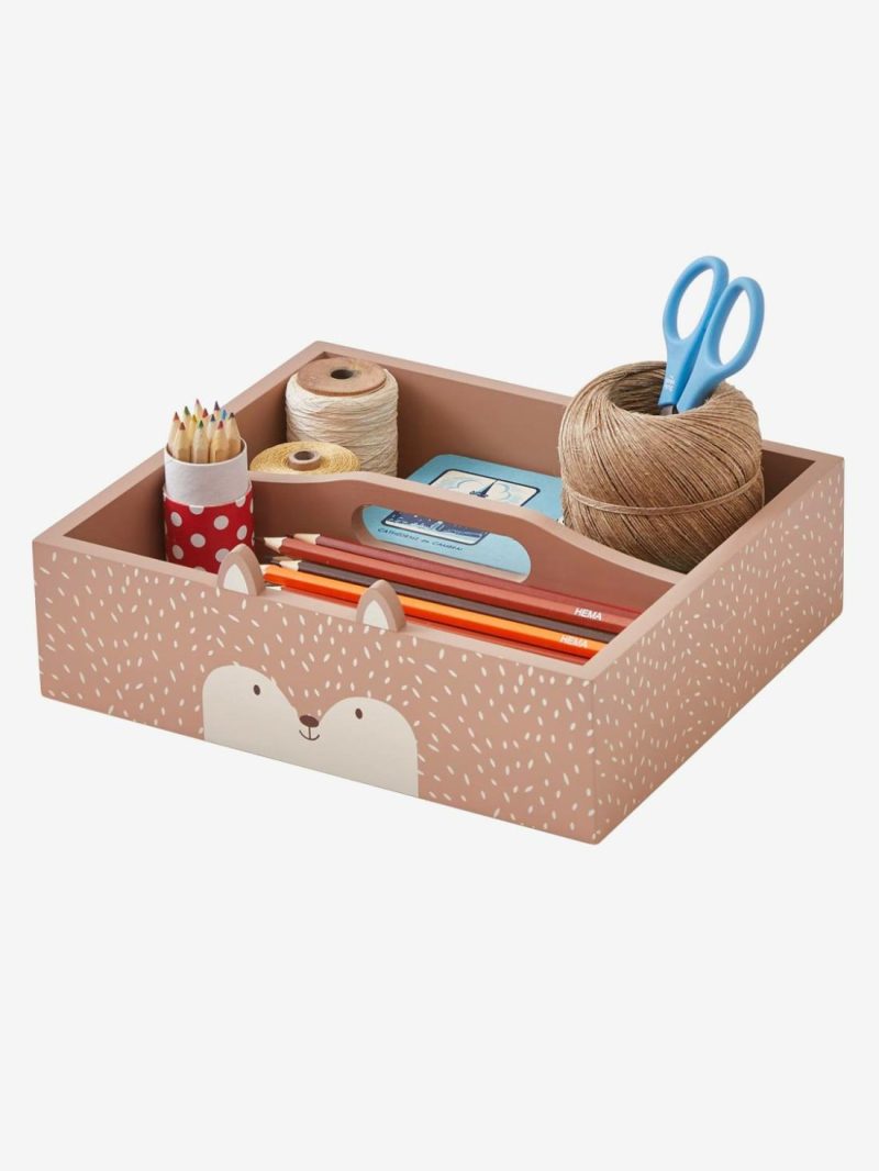 Wooden Pencil Case Box, Fox Bedding & Decor Terracotta