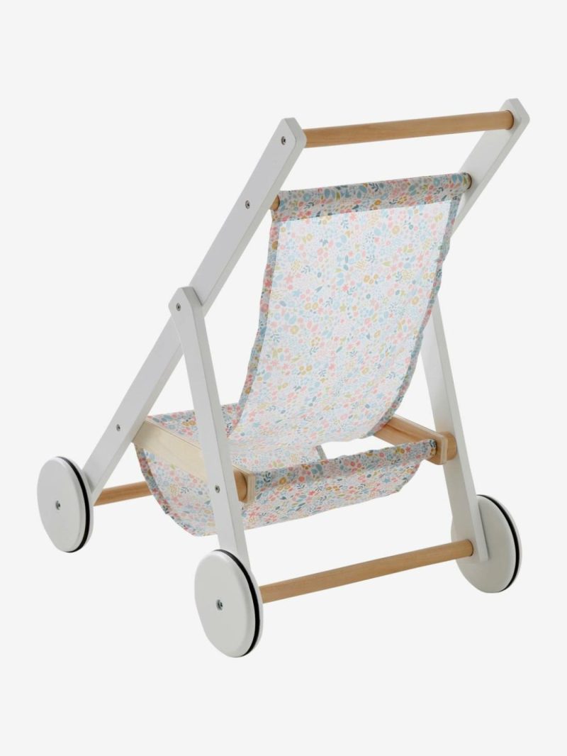 Wooden Pushchair For Dolls Dolls & Soft Dolls Wood/White