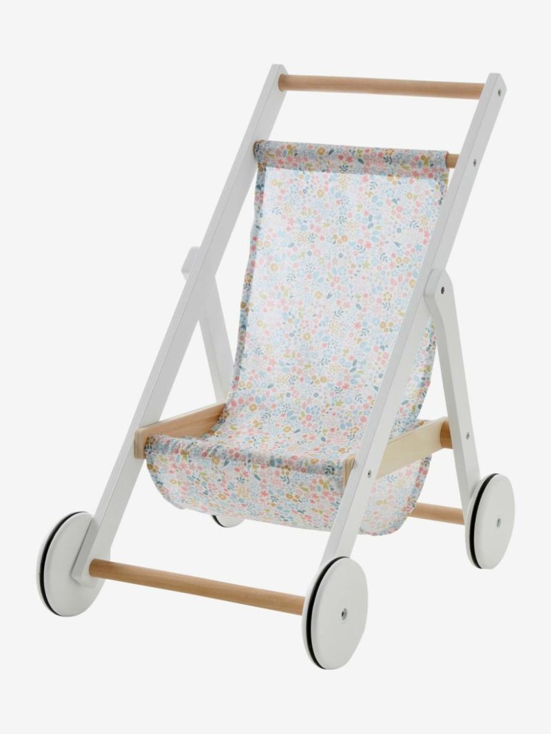 Wooden Pushchair For Dolls Dolls & Soft Dolls Wood/White