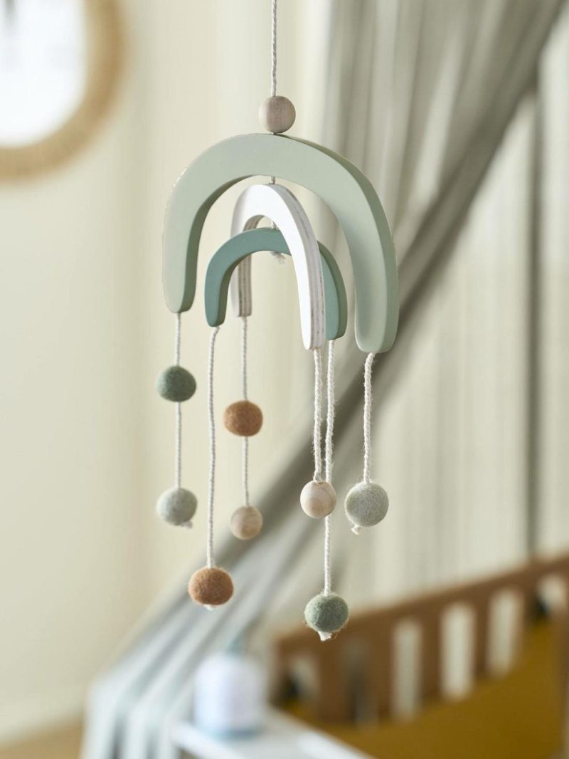 Wooden Rainbow-Shaped Decoration To Hang Bedding & Decor Aqua Green