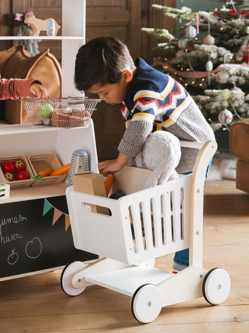 Wooden Shopping Trolley Role Play Toys