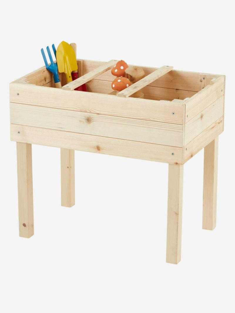 Wooden Square Vegetable Patch Outdoor Toys Beige