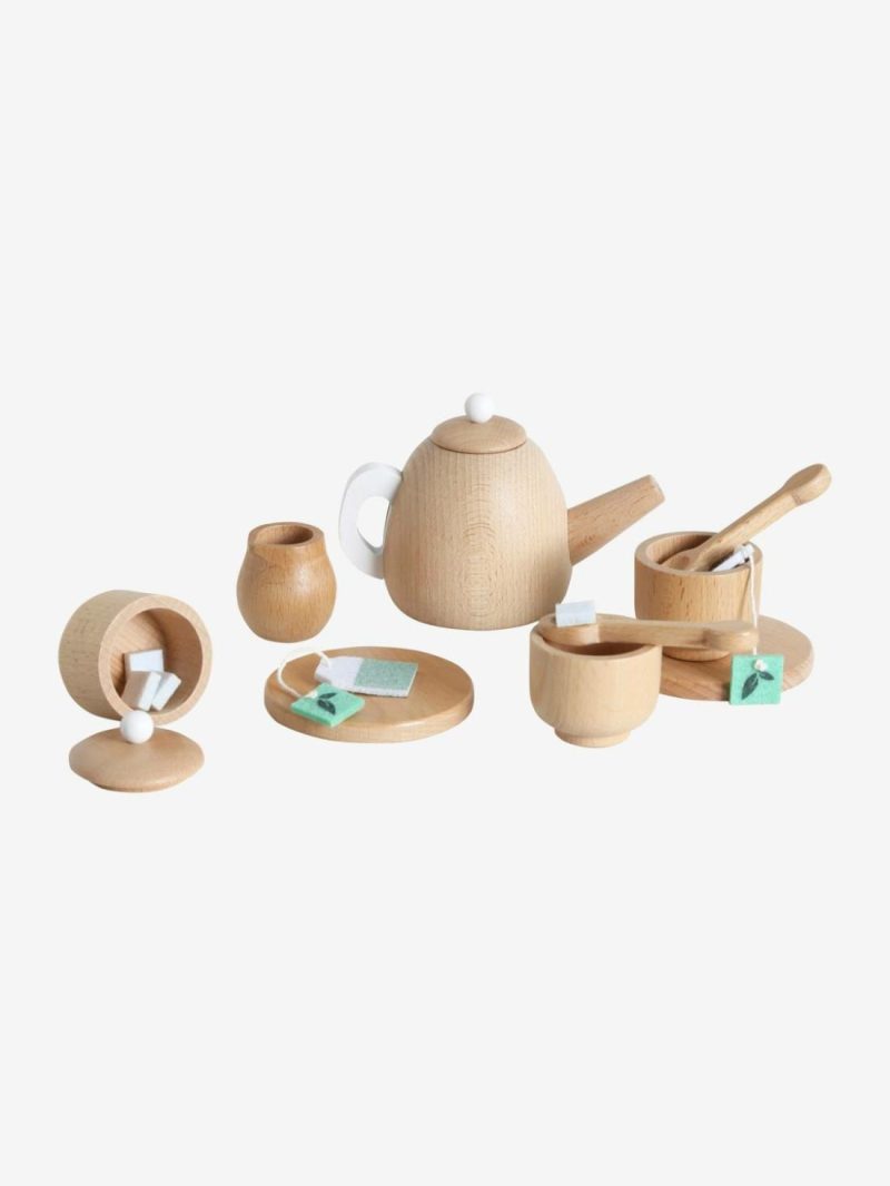 Wooden Tea Set Role Play Toys Wood